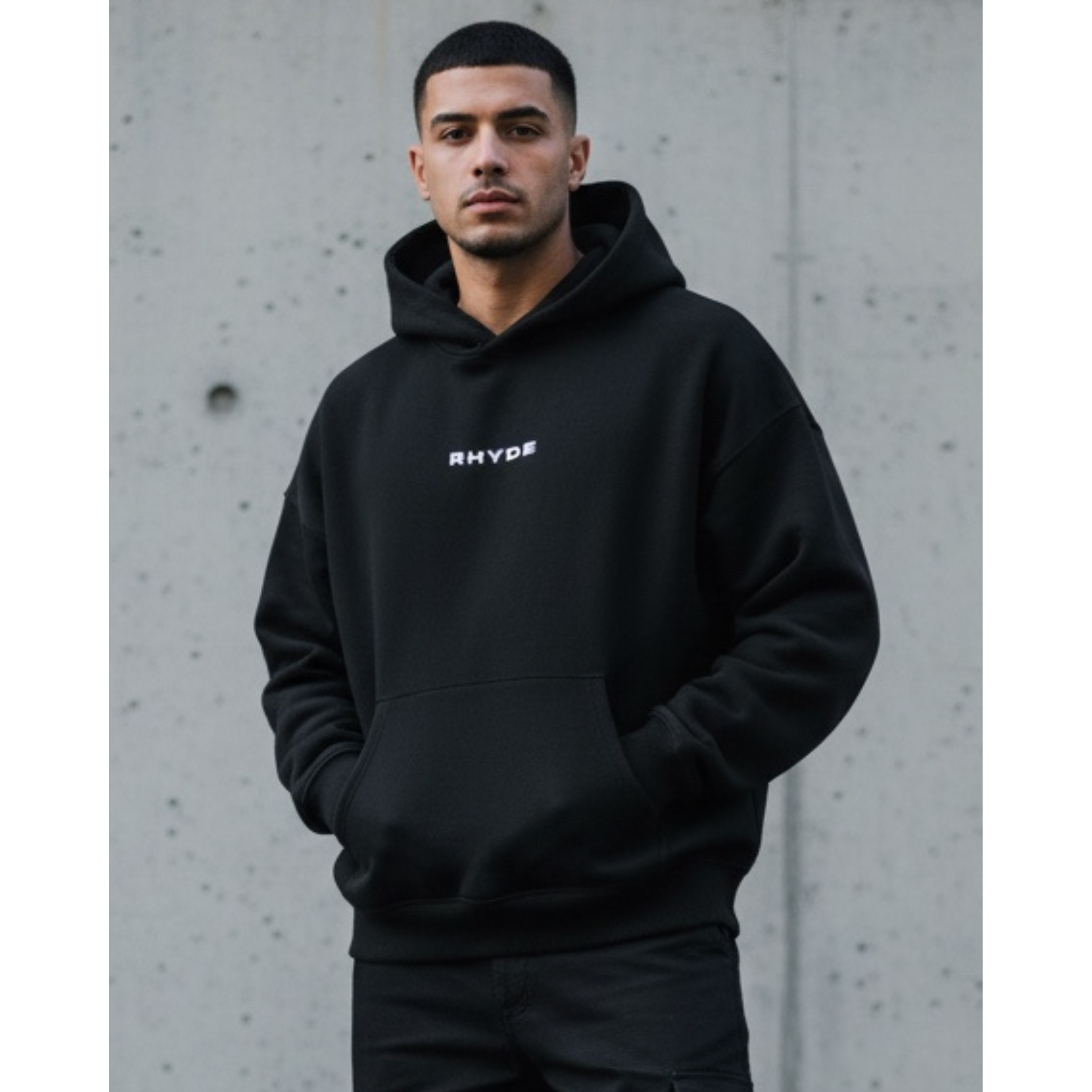 Sudadera con capucha - Negra - Colección RHYDE