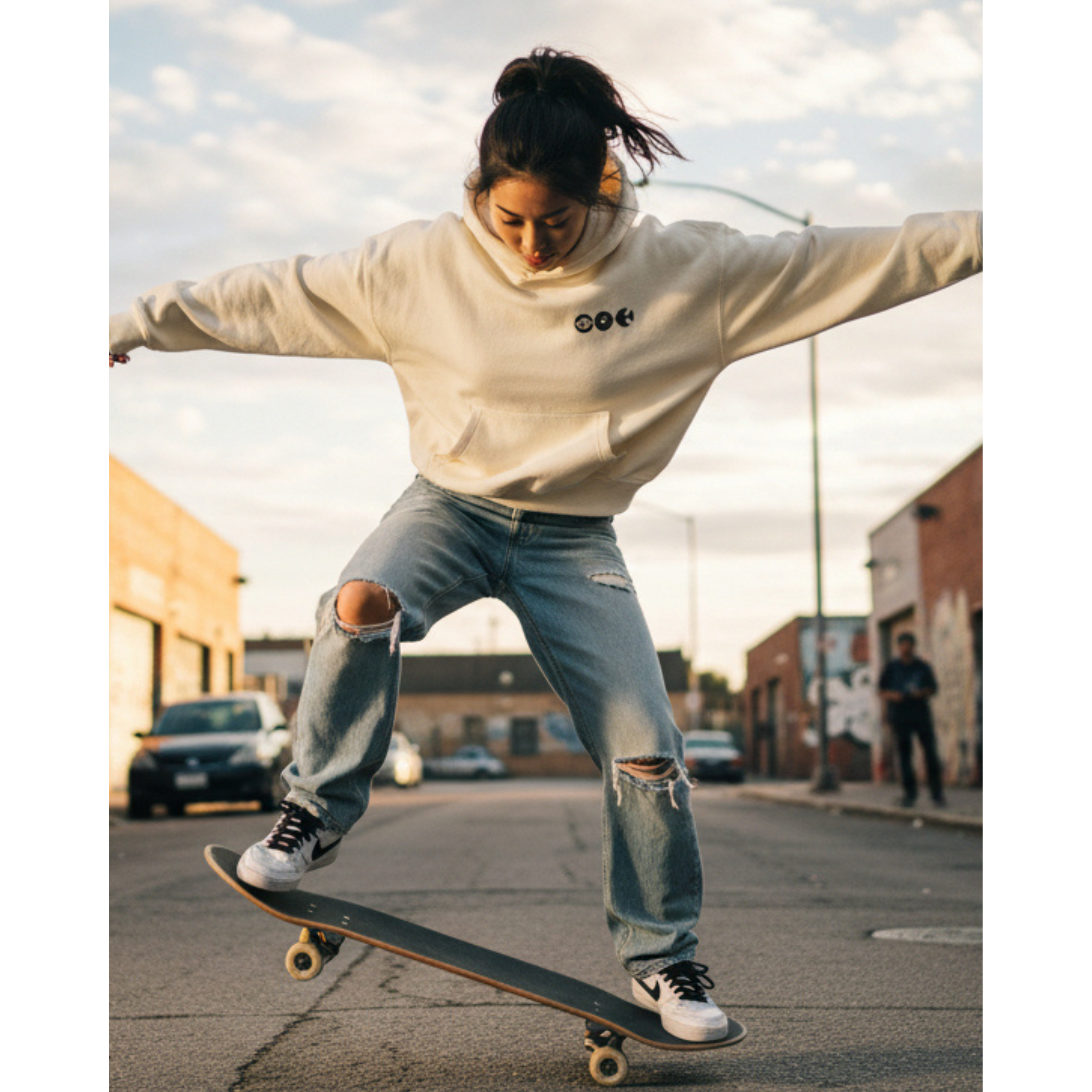 Sudadera con capucha - Crema - Colección RHYDE