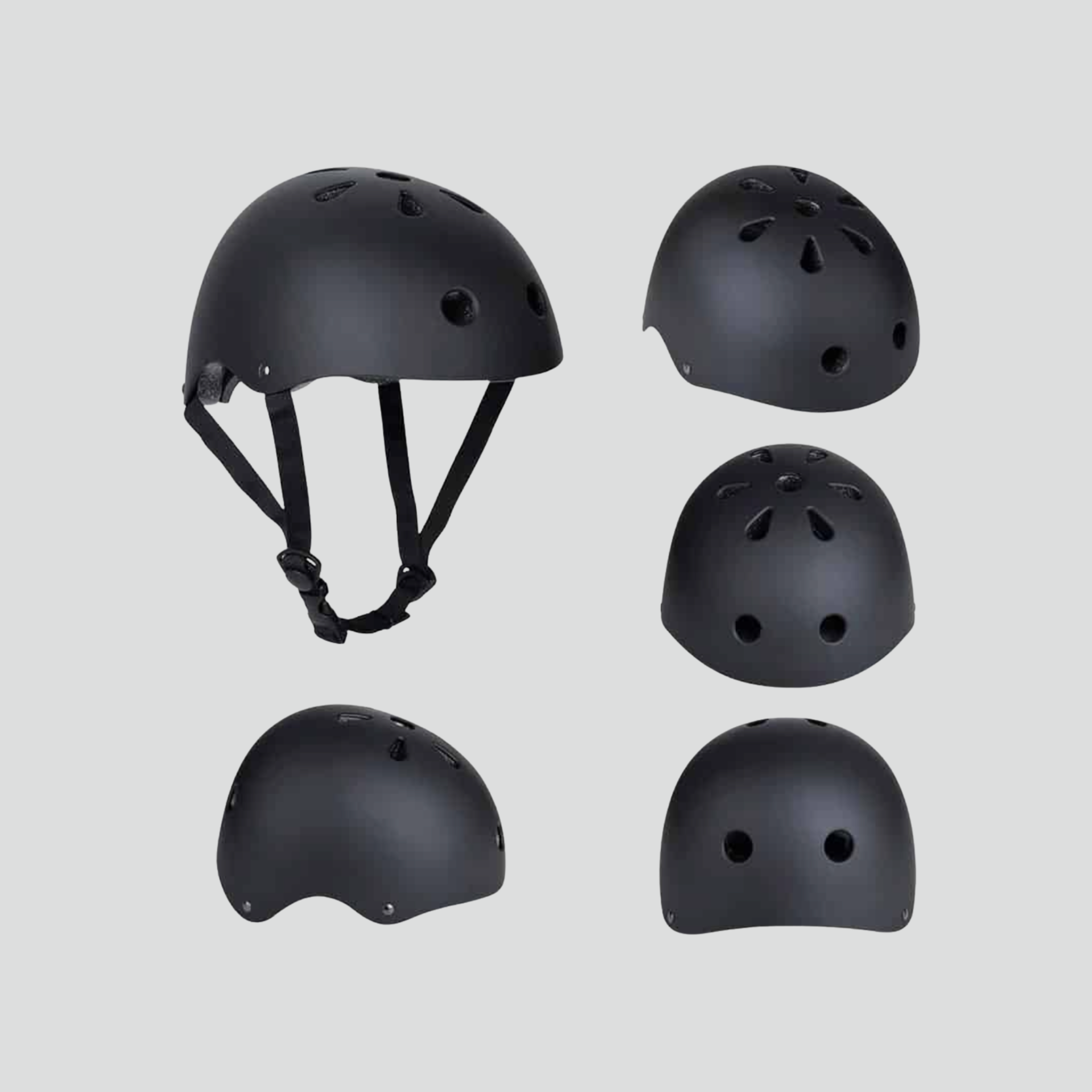 Black helmet for electric scooter
